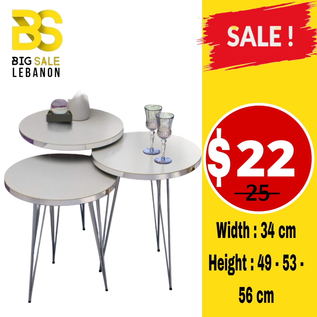 JIKON SET 3 PCS IRON LEG
